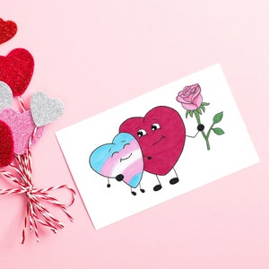 Biglietto d'amore trans, simpatico biglietto di San Valentino transgender, biglietto d'auguri per l'anniversario transgender
