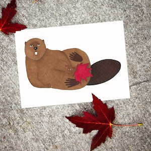 Carte castor canadien, carte drôle de Saint-Valentin, cadeau d'anniversaire coquin, carte de voeux drôle d'animal