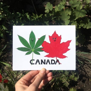 Canadian Best Buds Postcard Set, Funny Canada Gift, Cannabis Gift, Weed Gift, Canadian Souvenir, Bulk Postcards