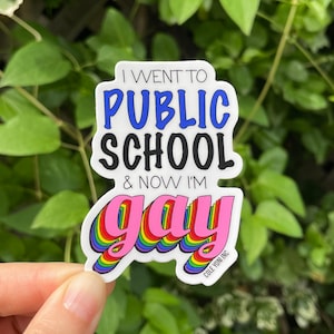 Allgemeine Schule Jetzt bin ich schwul Aufkleber, lustiger LGBTQ Aufkleber, lustiger schwuler Aufkleber