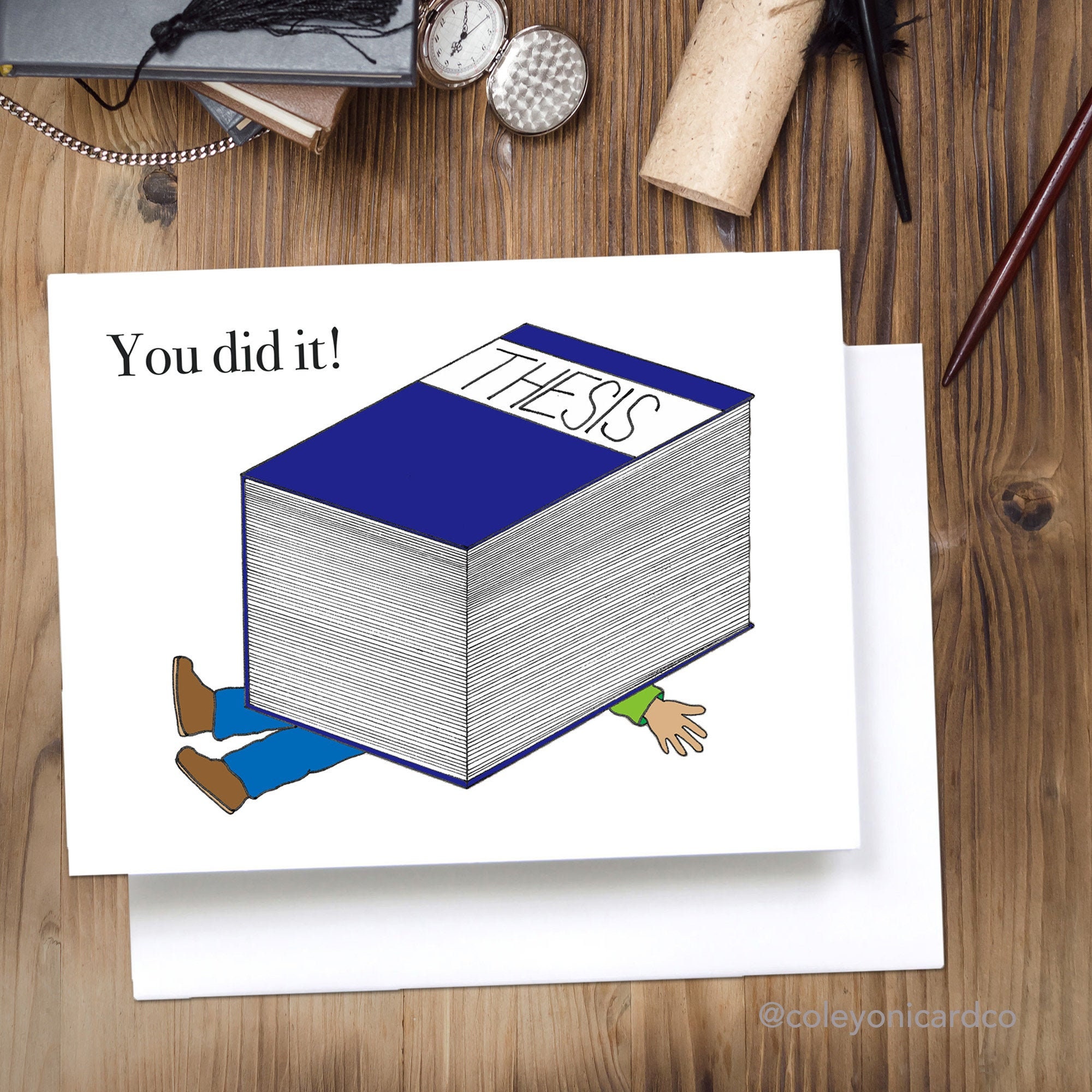 Thesis Casualty Card Funny Phd Graduation Master's Etsy New Zealand