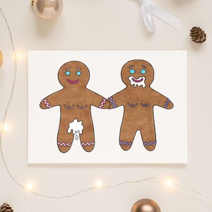 Cartão de gengibre lésbico safado, presente de aniversário gay engraçado, cartão de Natal lésbico sexy, presente de feriado LBGTQ, cartão de Natal sujo