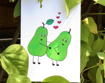 Great Pears Card, Funny Valentines Day Card, Naughty Anniversary Card