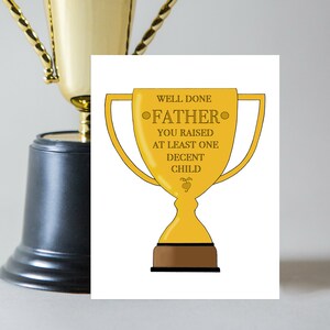 Dezentes Kind des Vaters Karte, lustige Vatertagskarte, sarkastisches Vatertagsgeschenk, lustiges Geschenk für Papa, dumme Grußkarte