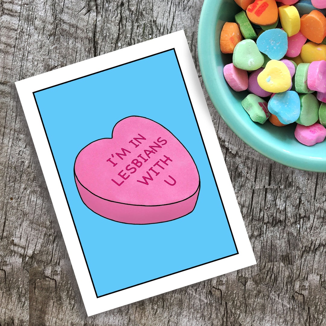 Freche Valentinstagskarte "I've Got A Big Lesbian Crush On You" – Für Freundin, Frau Oder LGBTQ+ Liebste