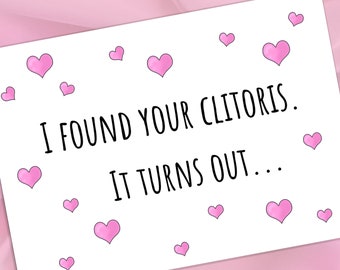 Found Your Clit Card, Rude Anniversary Gift, Offensive Valentine Greeting Card, Bulk Cards