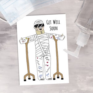 Funny Get Well Soon Card, Naughty Get Well Card for Him, Feel Better Injury Card