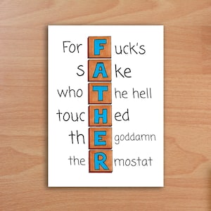 Verdomde thermostaatkaart, grappig vaderdagcadeau, sarcastische vaderdagkaart, grappig cadeau voor papa, dwaze wenskaart