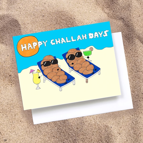 Challah Days Card, Funny Hanukkah Gift, Cute Hanukkah Greeting Card