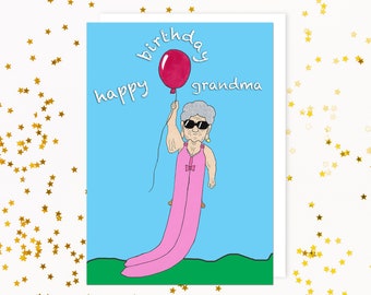 Grandma Boobs Card, Funny Birthday Gift, Naughty Nana Gift, Saggy Boobs Greeting Card