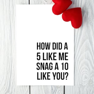 Carte Five Like Me, carte drôle de Saint-Valentin, cadeau d'anniversaire inapproprié, carte de voeux grossier