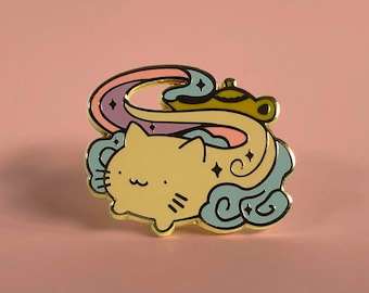 Genie Cat Enamel Pin - Lapel Pin - Badge