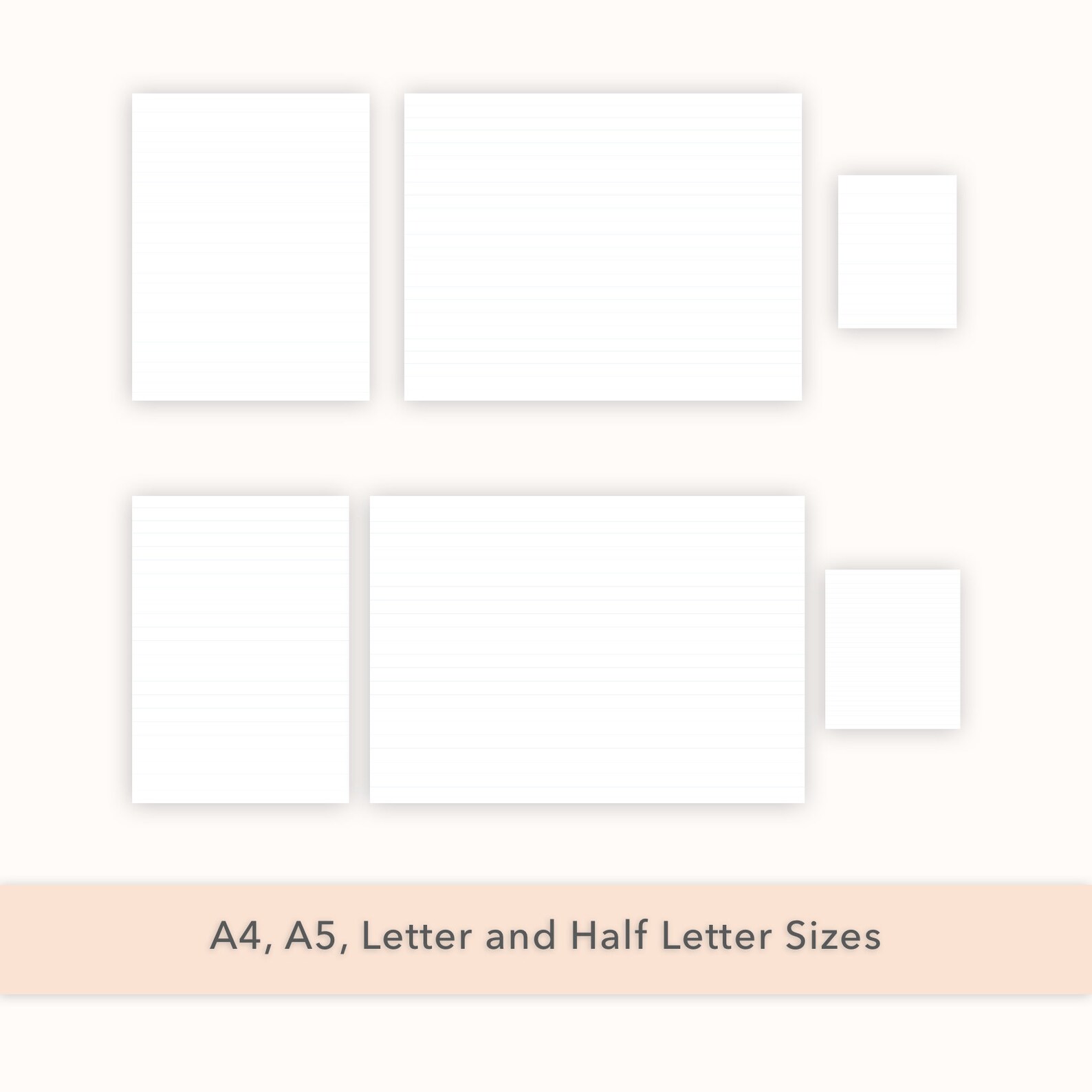 Printable Bullet Journal Lined Paper 8.5x11 PDF Etsy