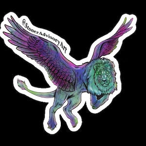 Stoner Advisory Art Fliegender Löwe Holographic Sticker