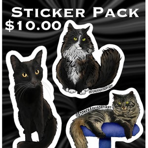 Stoner Advisory Art Cat Sticker Set