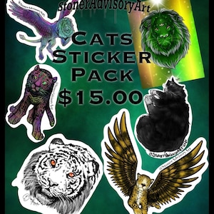 Stoner Advisory Art Cat Sticker Bundle