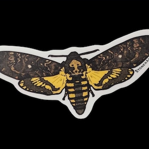 Stoner Adguardistion Art Totenkopf Motte Sticker
