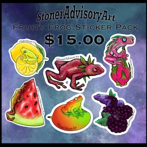 Stoner Advisory Art Fruity Frosch Sticker Pack