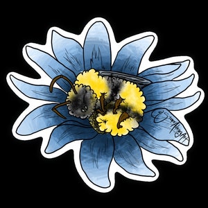 Stoner Advisory Sleepy Bee in Flower Sticker