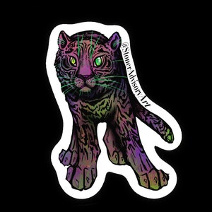 Stoner Advisory Art Regenbogen Tiger Sticker