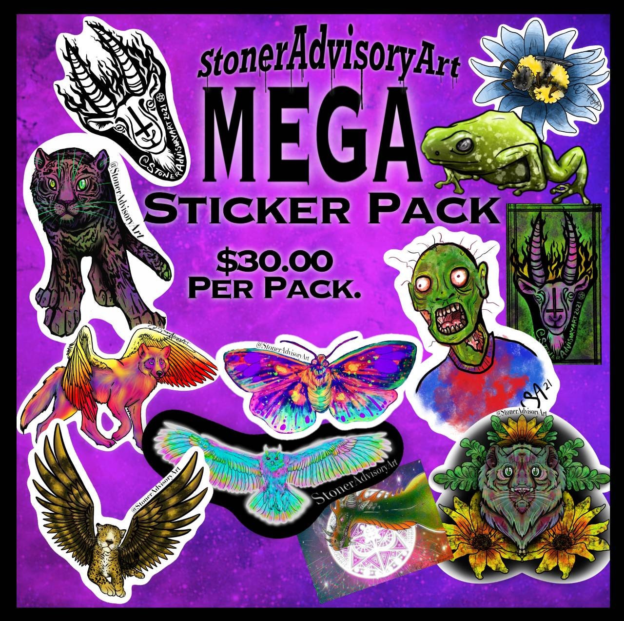 Stoner Advisory Art MEGA Sticker Bundle
