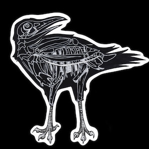 Stoner Advisory Skeletal Raven Sticker