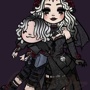 Custom Commission YCH Chibi Carry 3.5&quot; Acrylic Keychain (Please Read Description!)