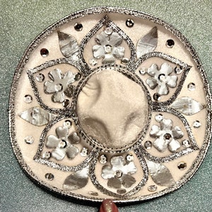 2 Large white Mexican Mariachi Sombrero hats, Gold or Silver trim