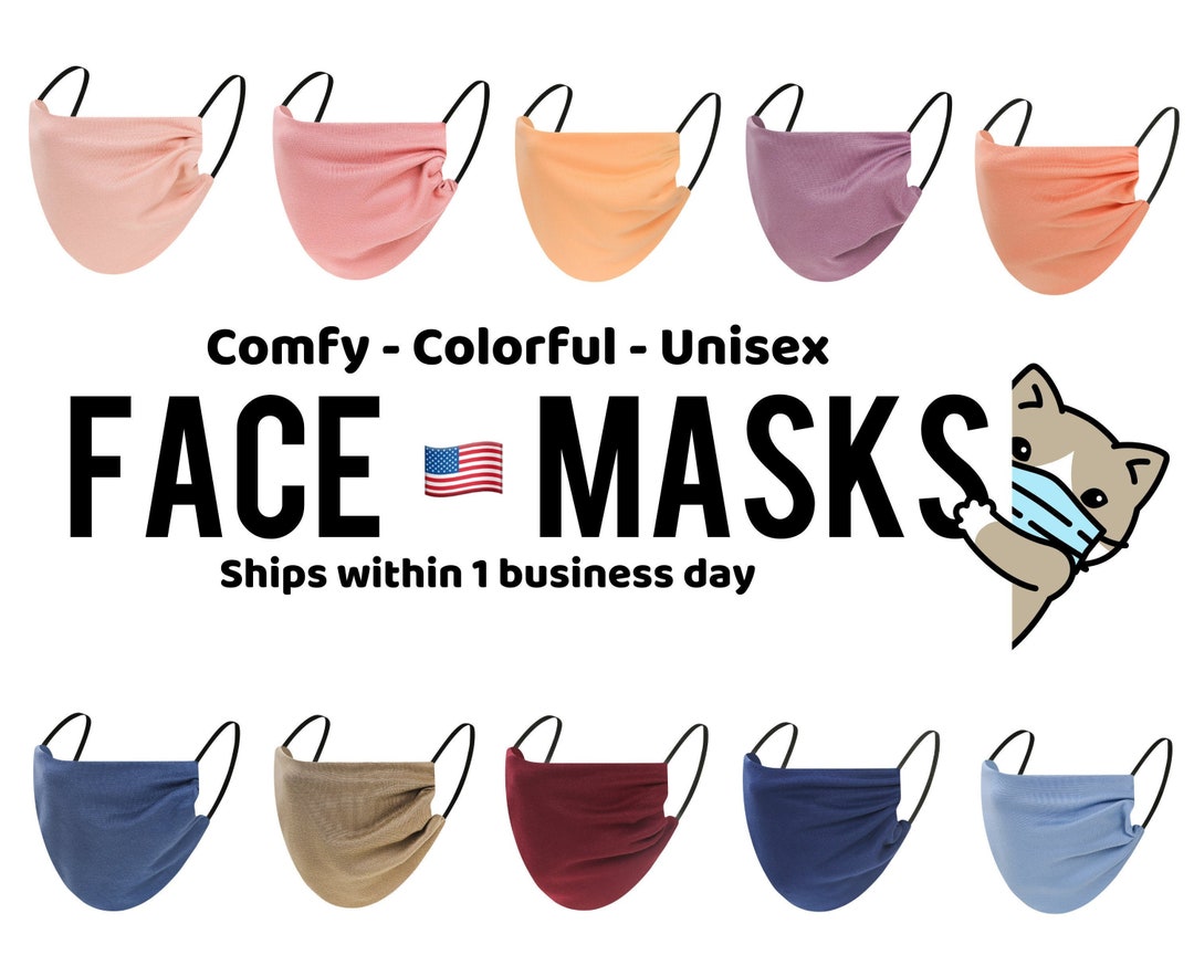 Most Comfortable Face Mask L Unique Design Colorful Masks Etsy