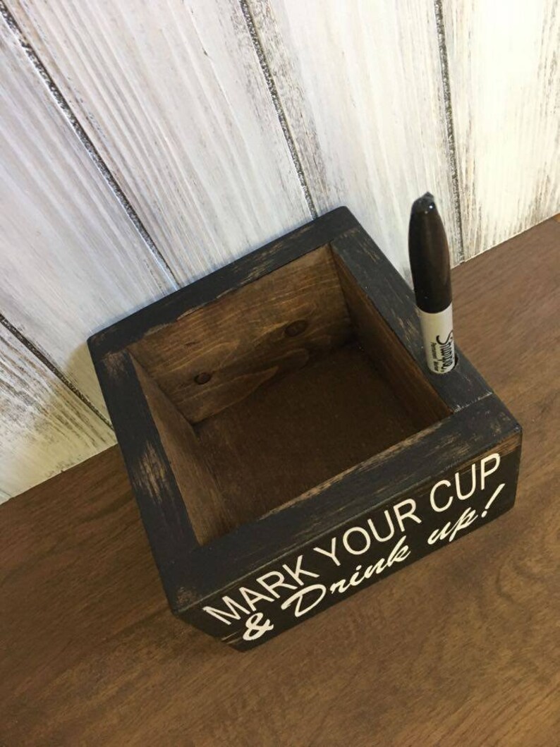 Solo Cup Holder with marker Mark your cup and drink up Etsy