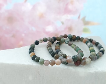 Natural Stone Bead Bracelets made with Fancy Jasper.