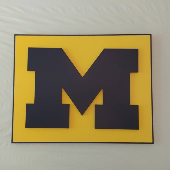 Michigan Block M With Moulding Etsy michigan-block-m-with-moulding-etsy