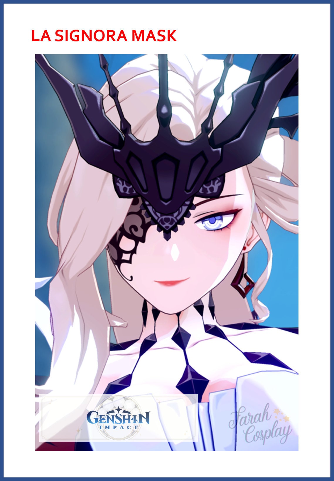 La Signora Mask Pattern Genshin Impact Etsy