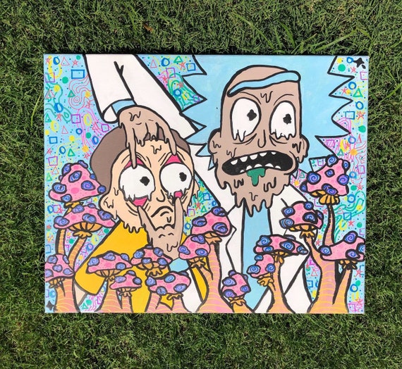 16x20 Trippy Rick And Morty Stocking Adult Swim Etsy