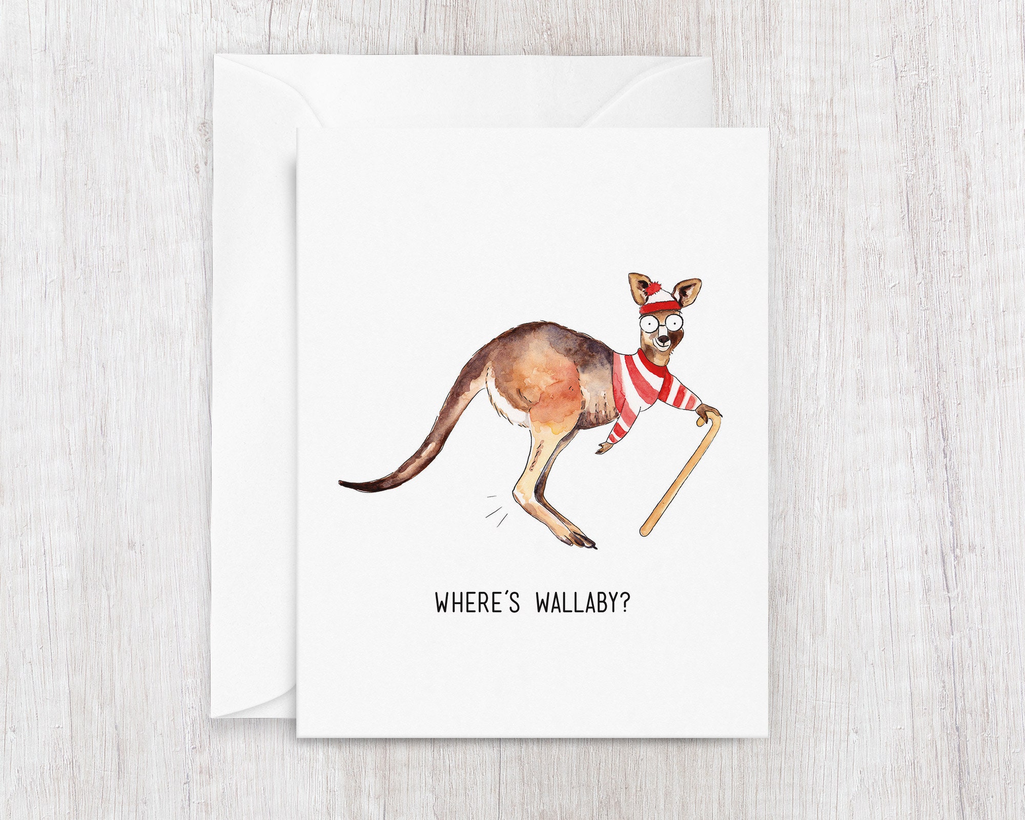 Wheres Wallaby Illustrated Greeting Card Wallaby Card - Etsy Wheres Wallaby Illustrated Greeting Card Wallaby Card - Etsy