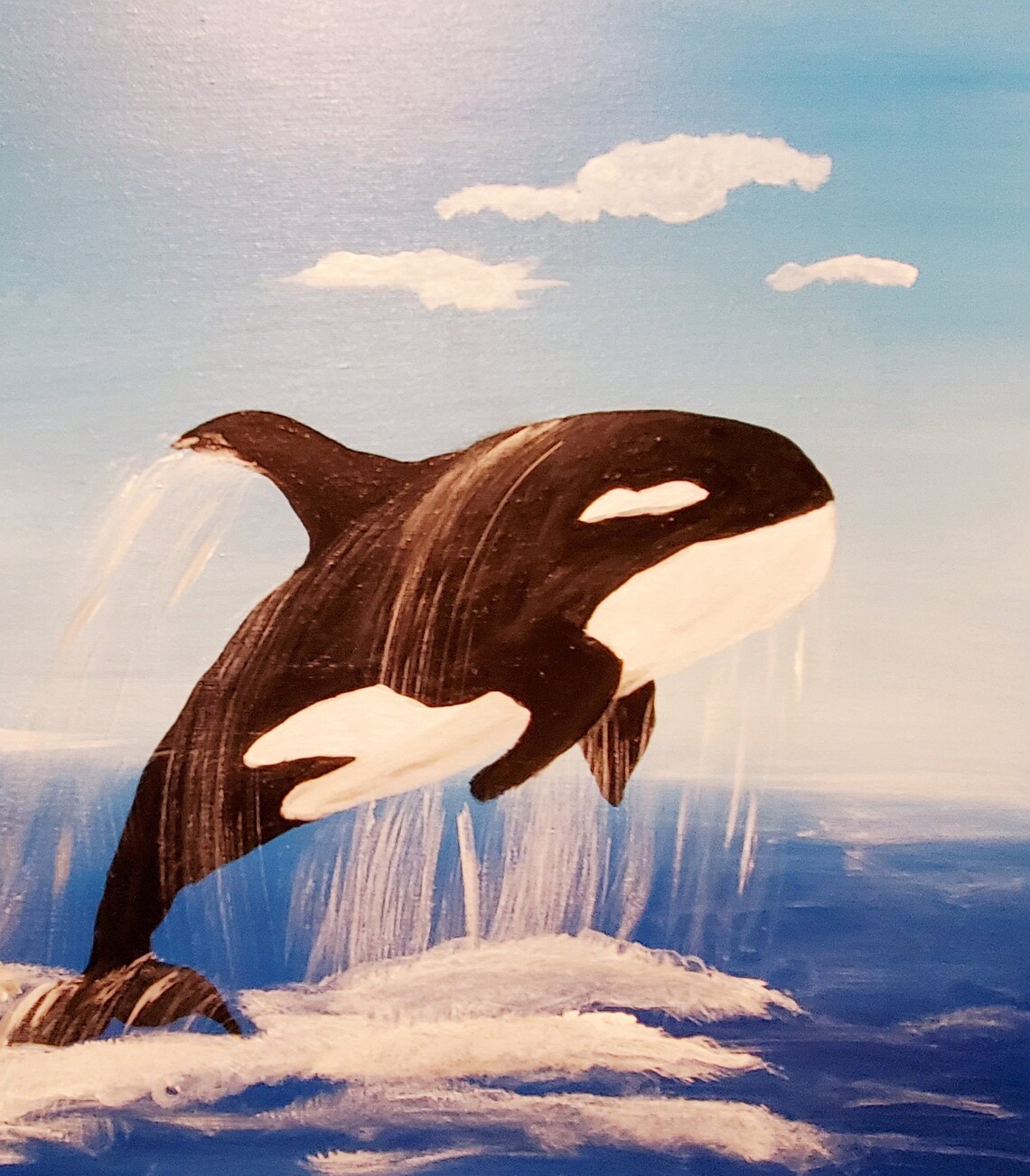 Original Whales Acrylic Painting Acrylic Animal Painting on Etsy