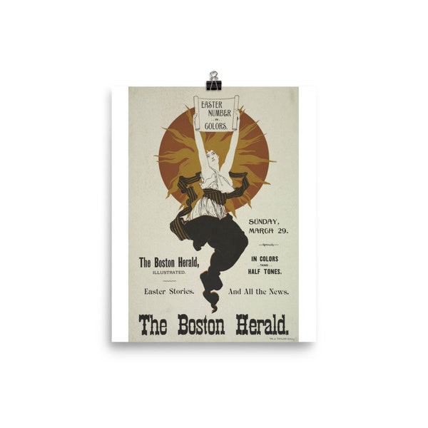 The Boston Herald Sunday March 29. Easter number in colors. Date Issued:  1893 - 1897  (Approximate) print poster vintage art print