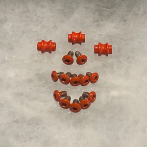 Rescue Orange Stainless Screws w/Aluminum Standoff For Benchmade Taggedout Knife
