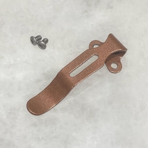 Flat Copper Steel Deep Pocket Clip For Kershaw 1620 Scallion Knife