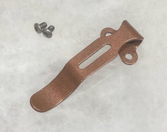 Clip de bolsillo profundo de acero y cobre plano para cuchillo para cebollino Kershaw 1620