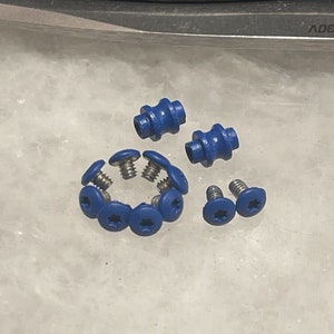 Flat Blue Stainless Screw & Standoffs For Benchmade Bugout 535 Bailout 537 Knife