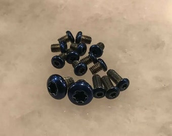 Translucent Blue Screws Set For Ontario Rat 1 Knife Pivot Handle & Clip - 15pcs
