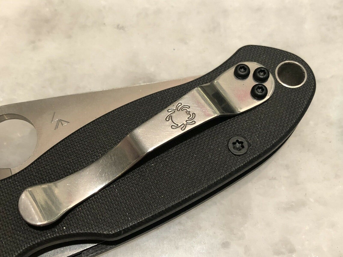 Black Pocket Clip Screws Set For Spyderco USA Knife Tip Up MXG Etsy