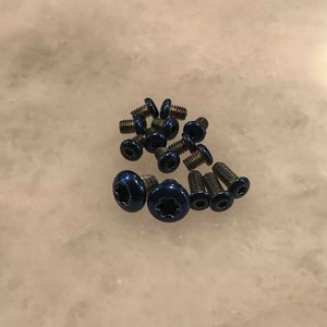 Translucent Blue Screws Set For Ontario Rat 1 Knife Pivot Handle & Clip - 15pcs