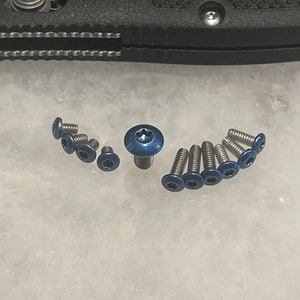 Blue Stainless Screw For Benchmade Mini Griptilian 555 556 557 Knife Nylon Scale