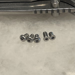 Edelstahl T6 Torx Schrauben für CJRB Pyrit Messergriff und Taschenclip - 5 Stück