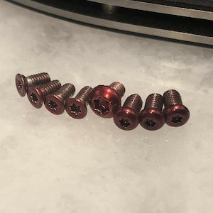 Translucent Red Torx Screws Set For Spyderco Ambitious & Persistence Knife 8pcs