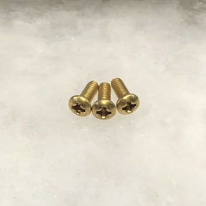 Solid Brass Pocket Clip Screws For USA Emerson Knife Folder G10 Handle - 3pcs