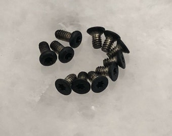 Matte Black T6 Torx Screws For Benchmade Bugout 535 Handle & Pocket Clip - 11pcs