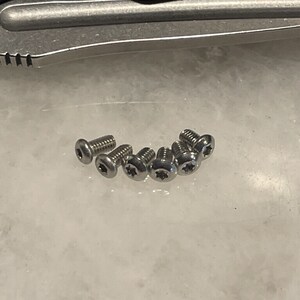Stainless Steel T6 Torx Button Head Screws For Kershaw Natrix Pocket Clip Scale